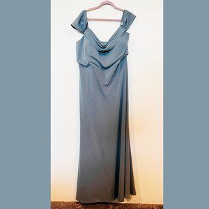 Jenny Yoo Women's Sabine Draped Off The Shoulder Crepe Gown